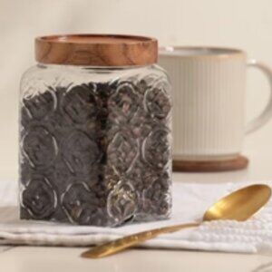 Patterned Glass Canister